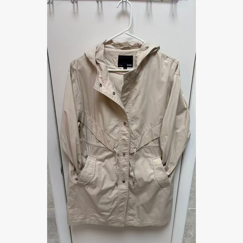 Lightweight Hooded Anorak Parka Jacket with Pockets Large - Picture 3 of 11